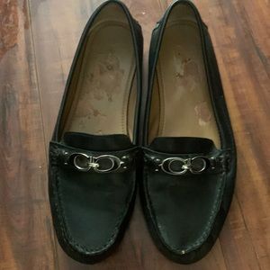 Coach black letter shoes